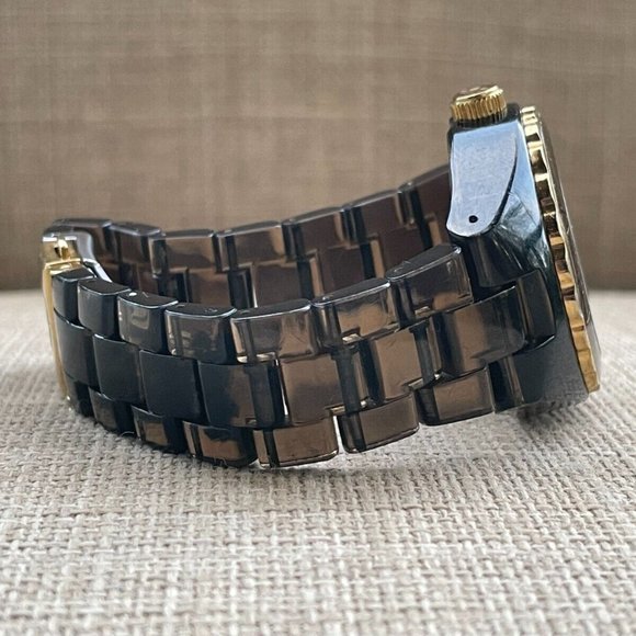 Adidas Ladies Wristwatch Date Calendar Dark Brown Band Quartz Analog - Picture 6 of 8